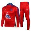 FC Bayern Monaco Tute Felpe da Allenamento Quarto-Zip 2022-23 Rosso Blu per Bambino